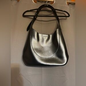 Charles & Keith Shiny Black Hobo Bag